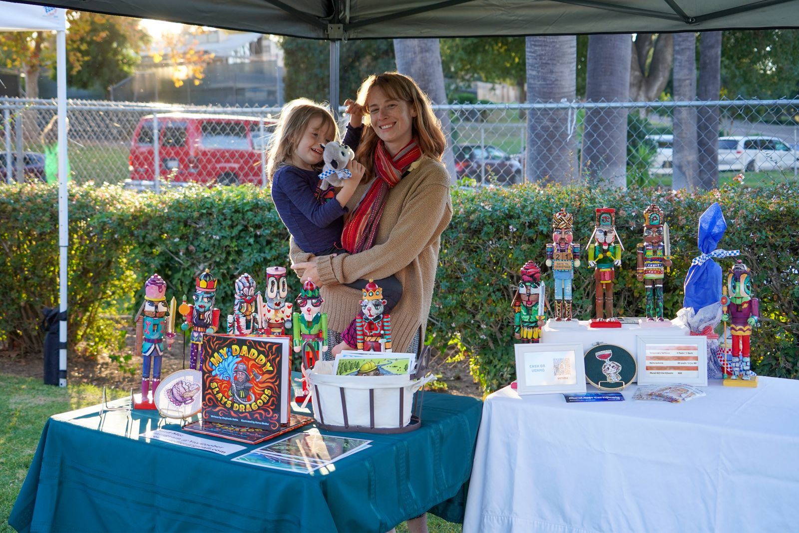 Karen Riedler's Art at the San Diego Country Estates Holiday Fair in the Ramona Oaks Park