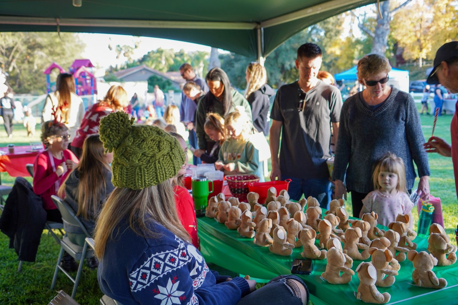 San Diego Country Estates Holiday Fair Creative Craft Table at Ramona Oaks Park